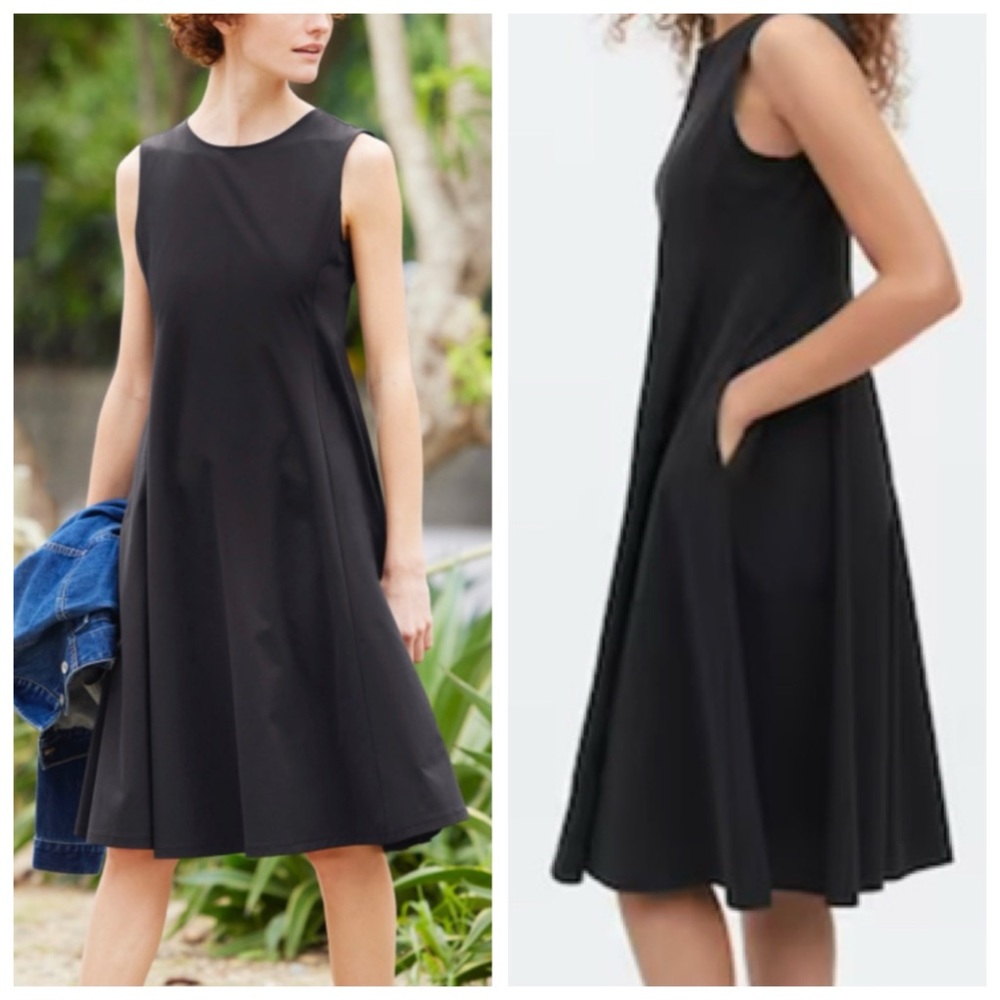 Uniqlo AIRism Sleeveless Dress - BLACK - NWOT